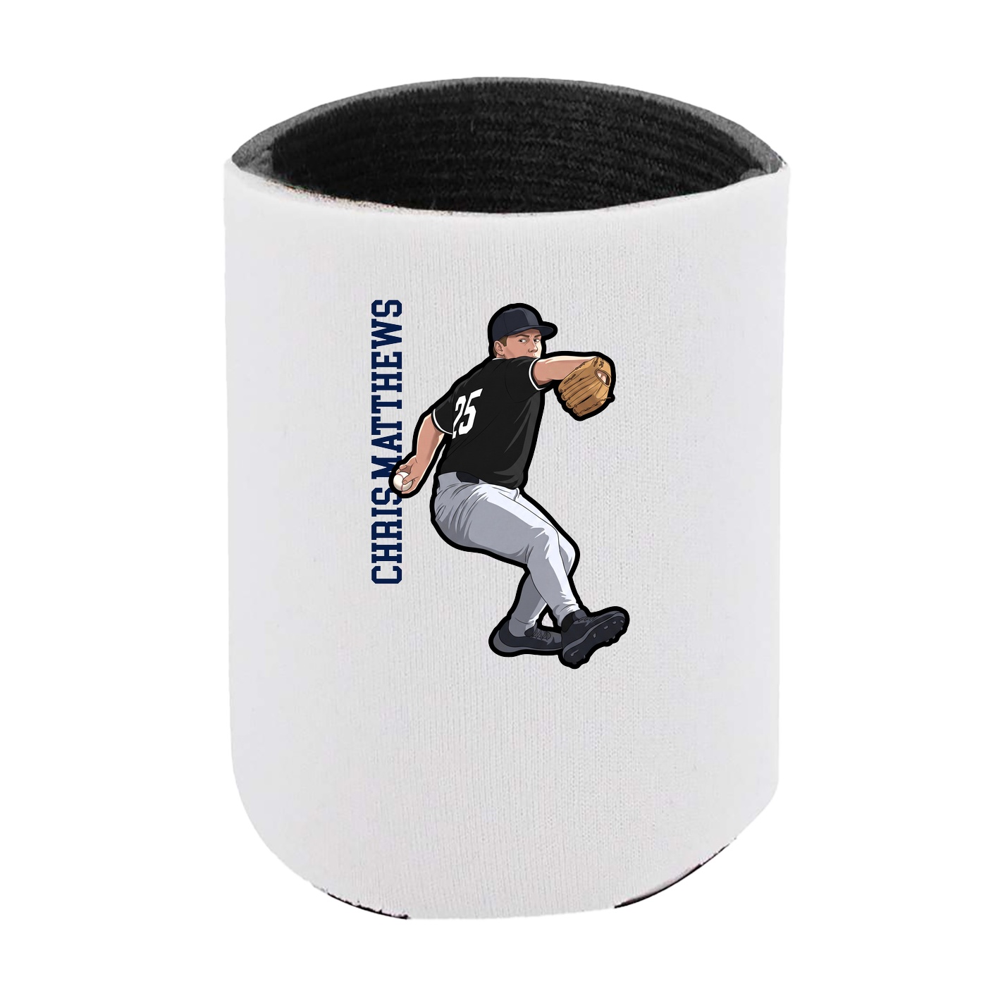 Can Holder — Name Vertical in White