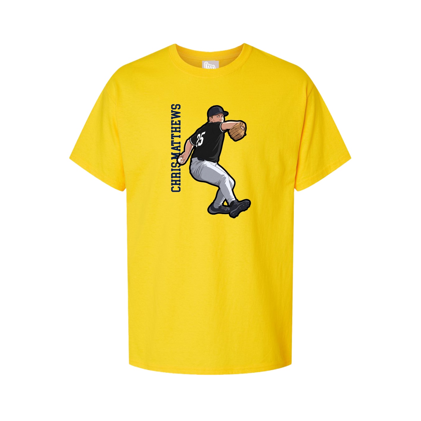 Youth Tee — Name Vertical in Gold