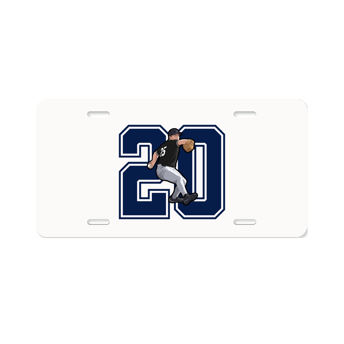 License Plate — Number in Classic