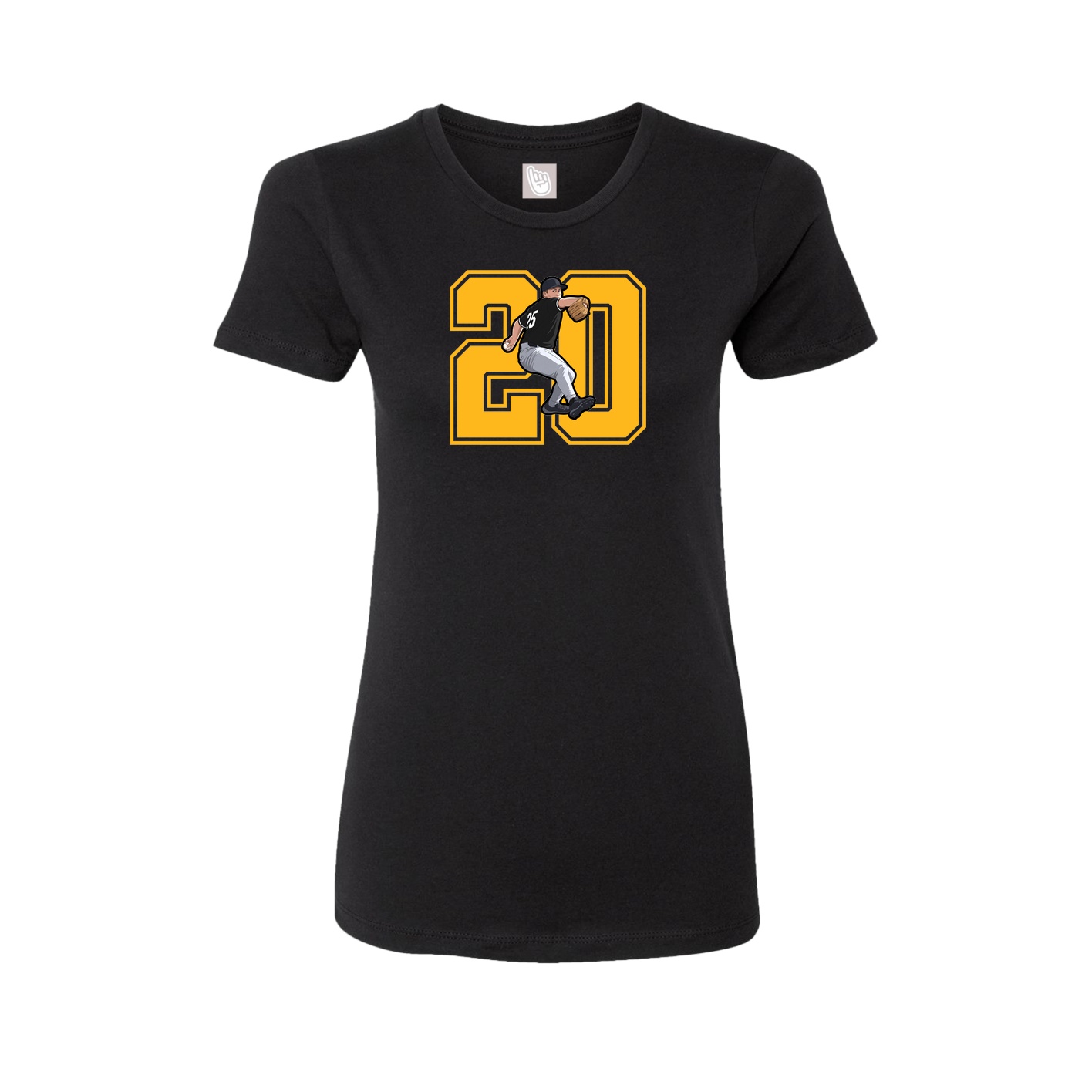 Womens Tee — Number in Black