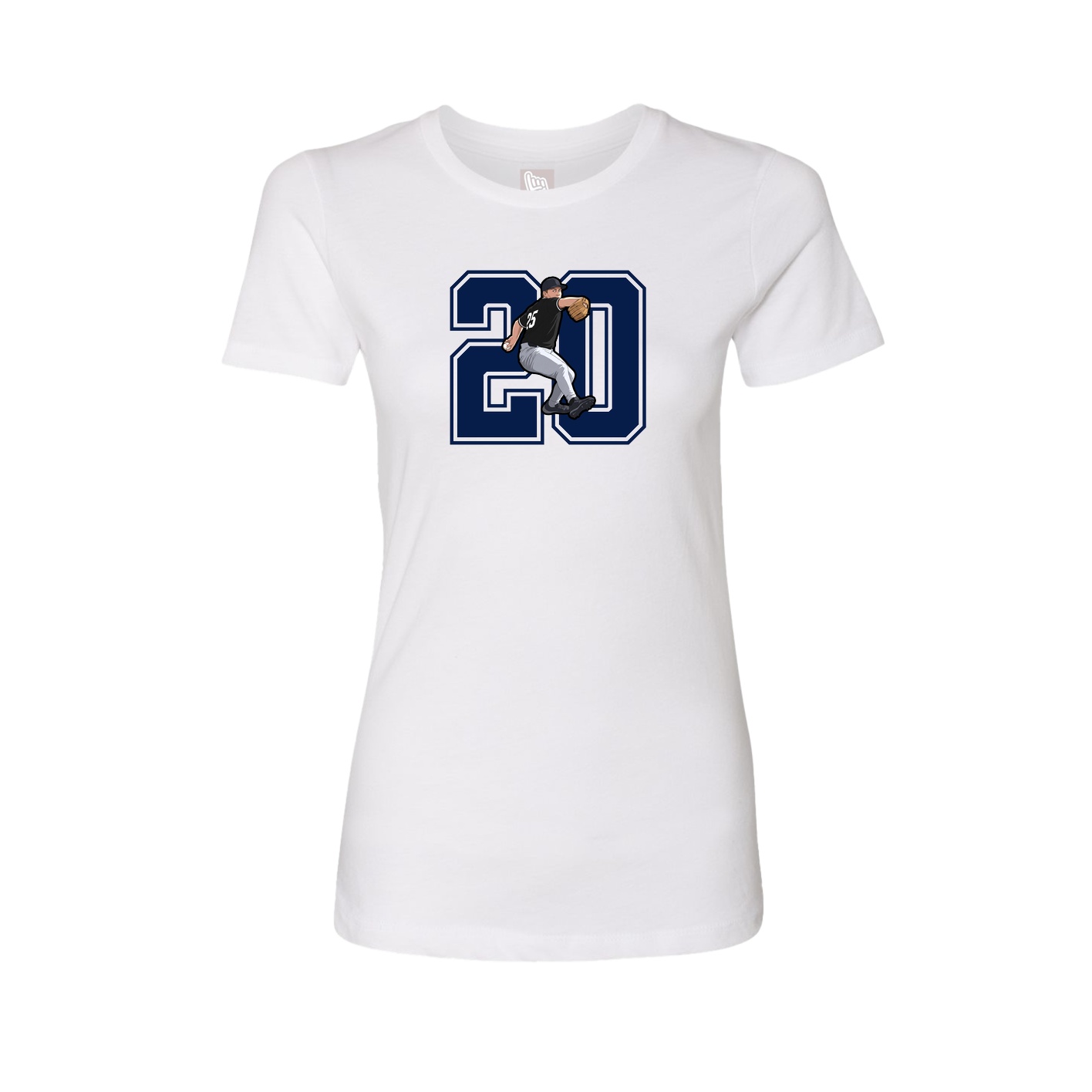 Womens Tee — Number in White