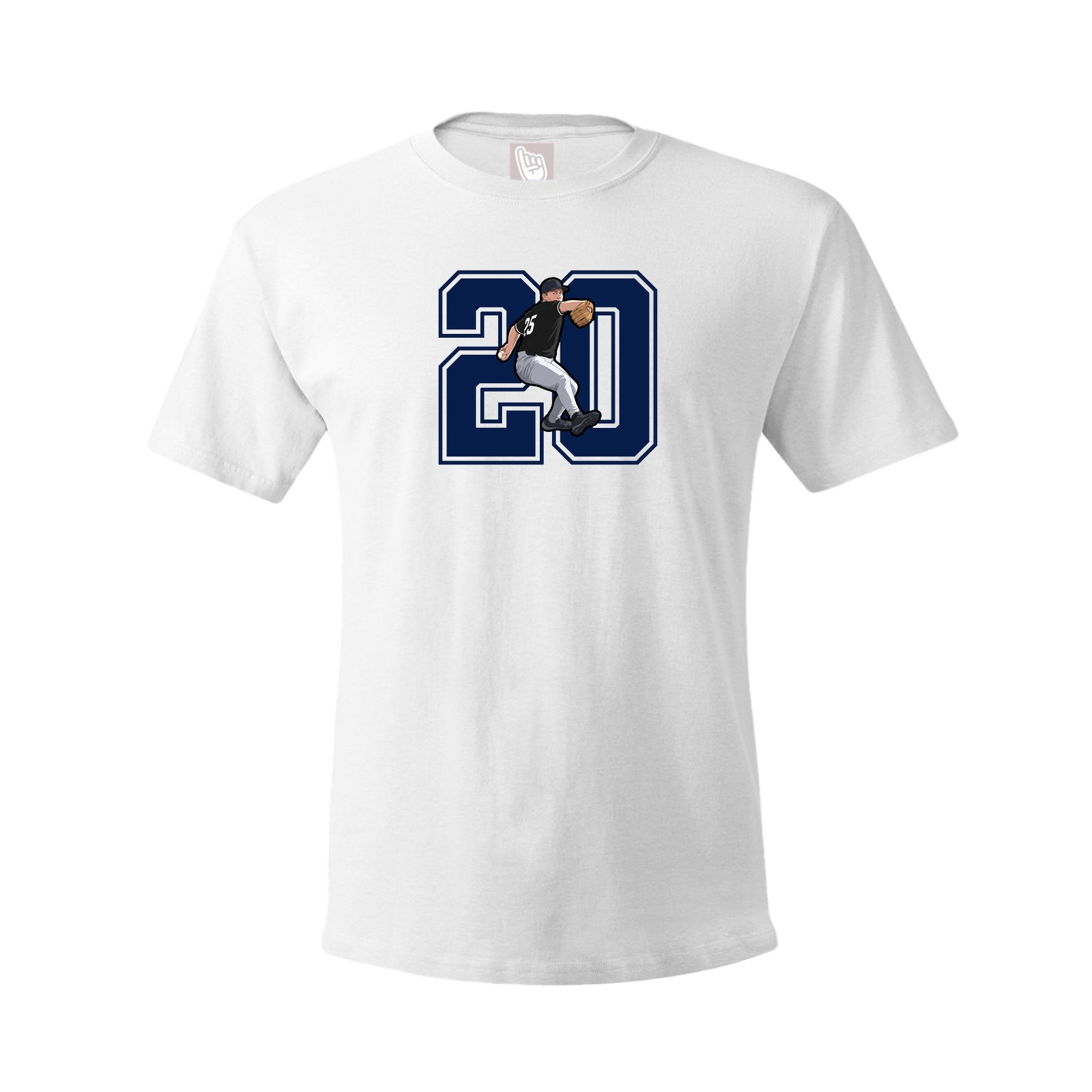 Youth Tee — Number in White