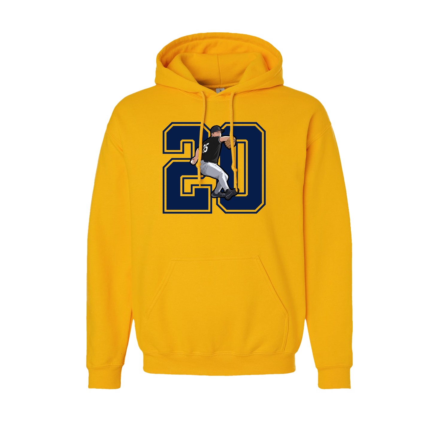 Hoodie — Number in Gold
