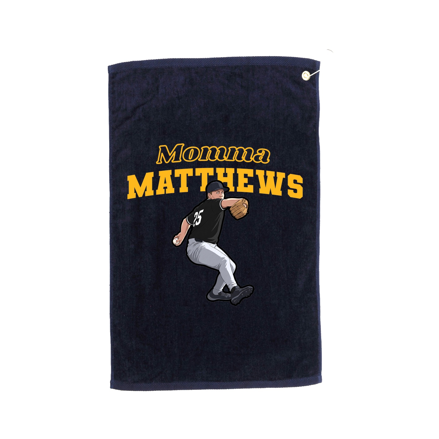 Golf Towel — Mothers Day Block in Navy