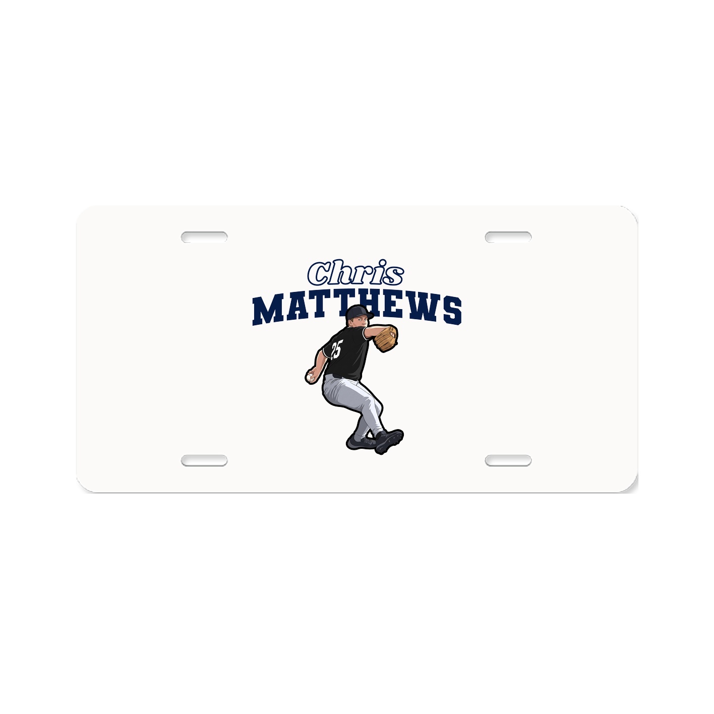 License Plate — Name Arch in Classic