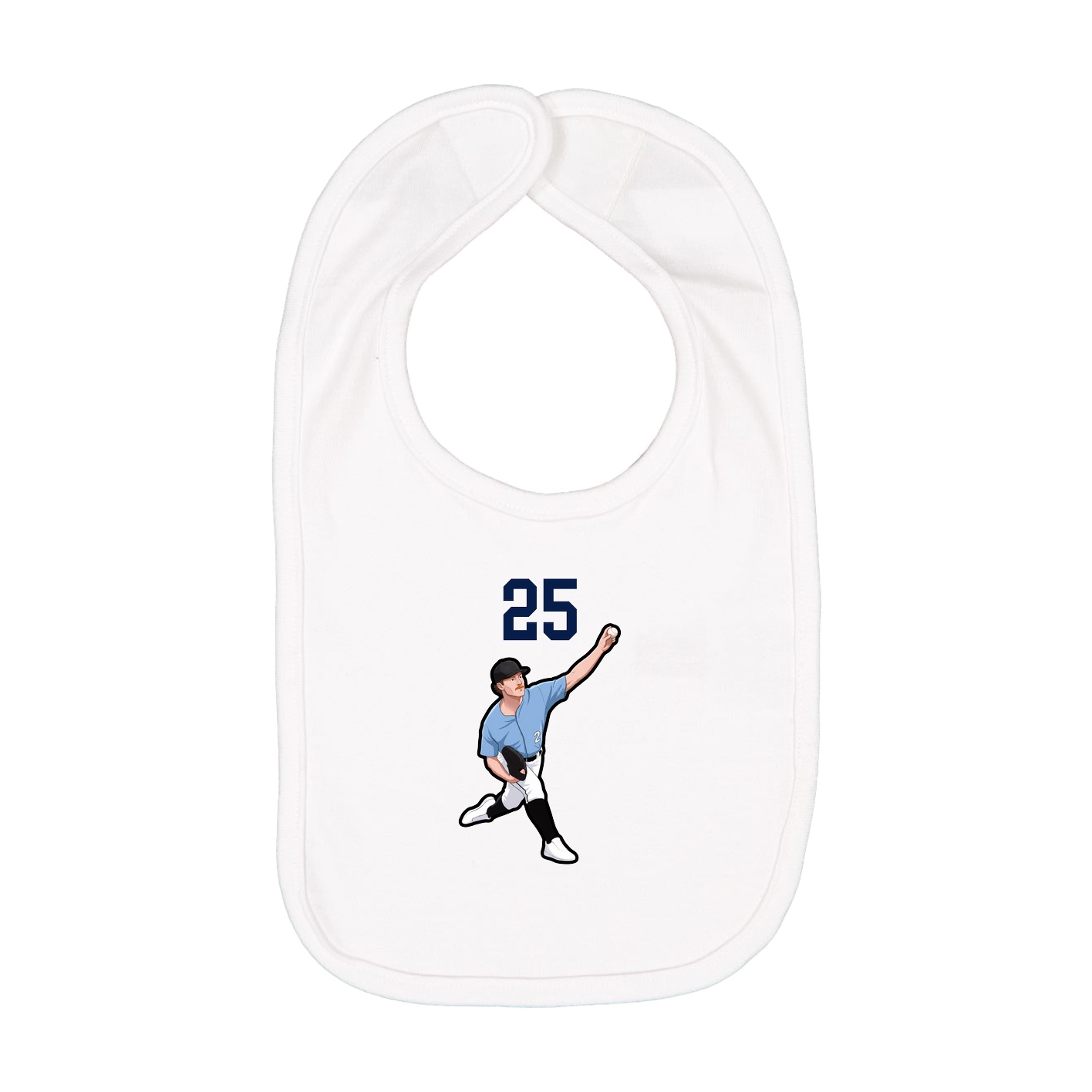 Infant Bib — Number Top in White