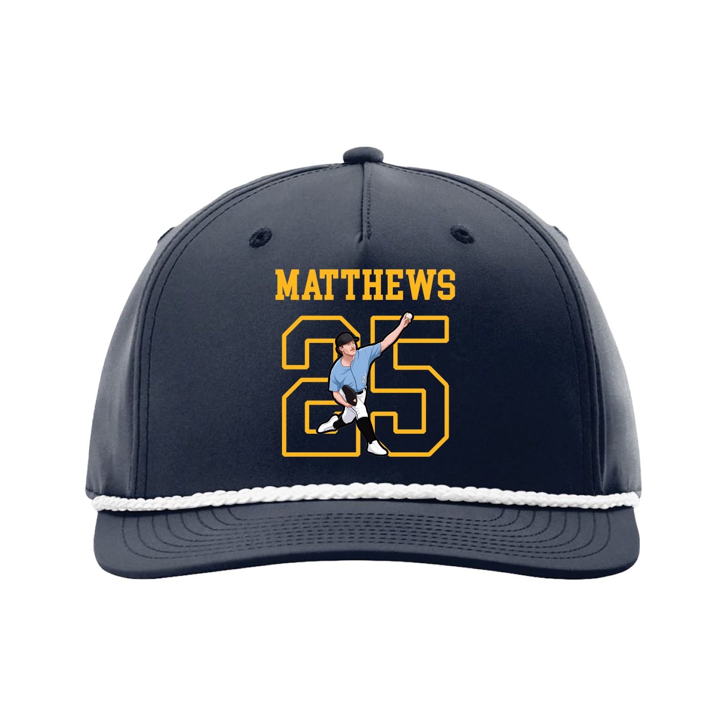 Five-Panel Classic Rope Cap — Shirsey in Navy