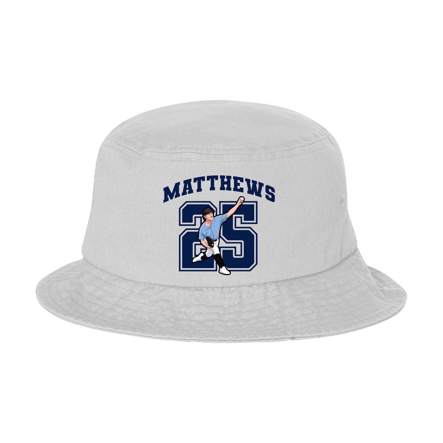 Bucket Cap — Number in White
