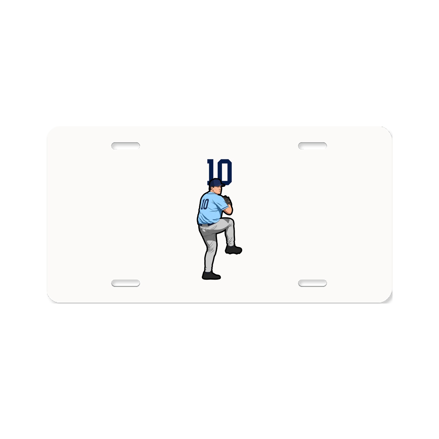 License Plate — Number Top in Classic