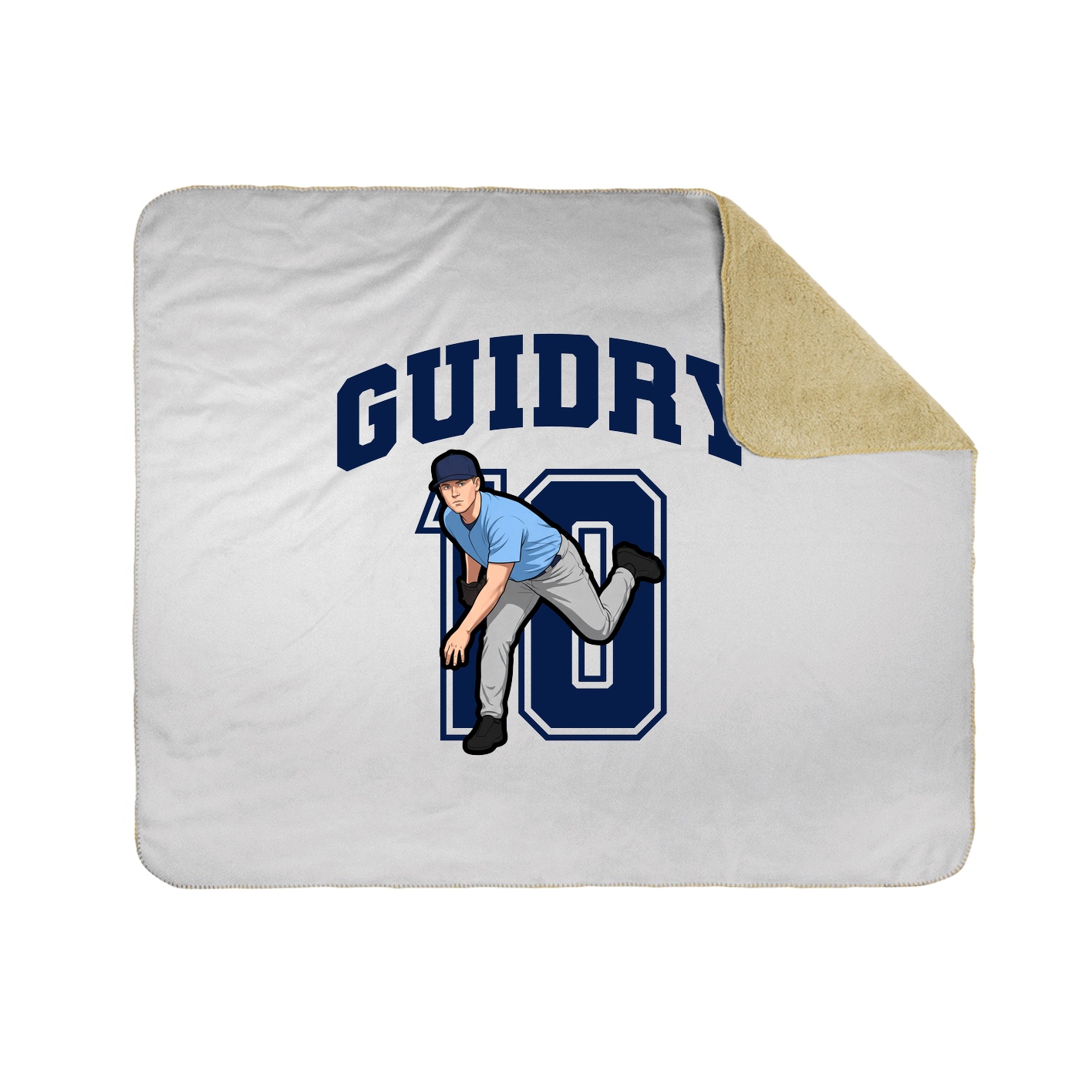 Throw Blanket — Number in White
