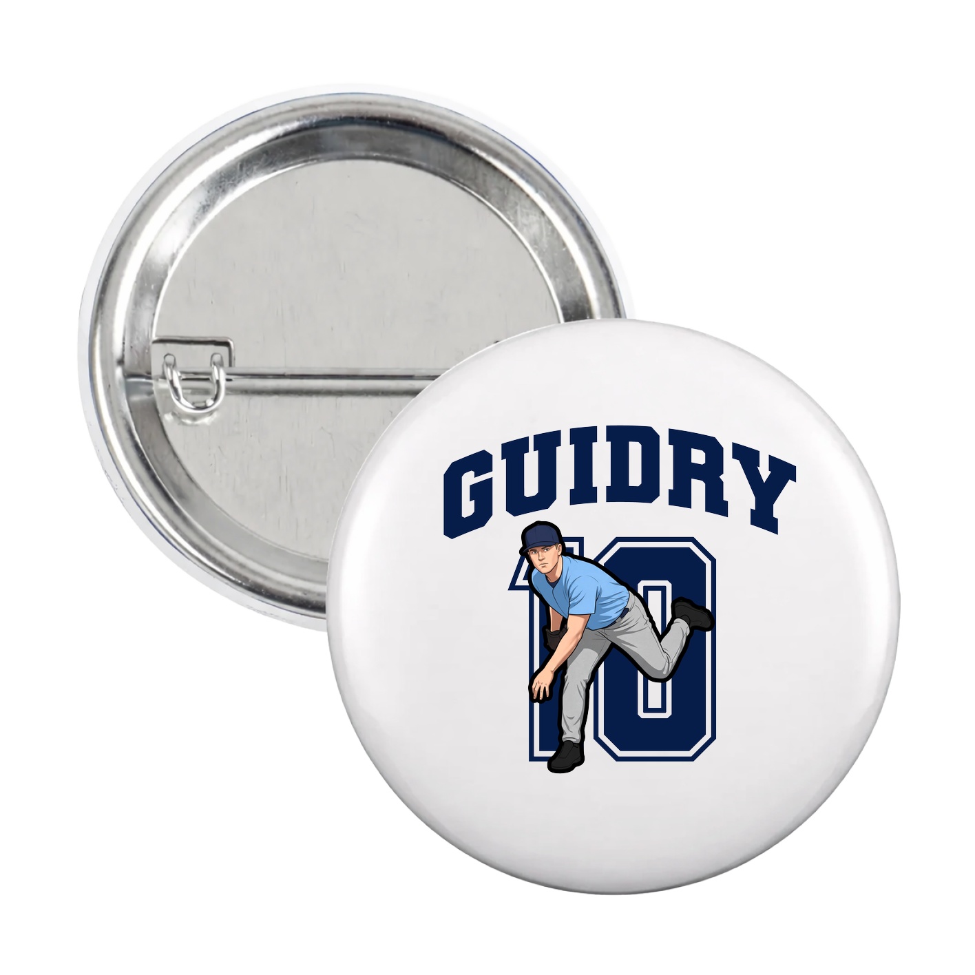 Game Day Button — Number in White