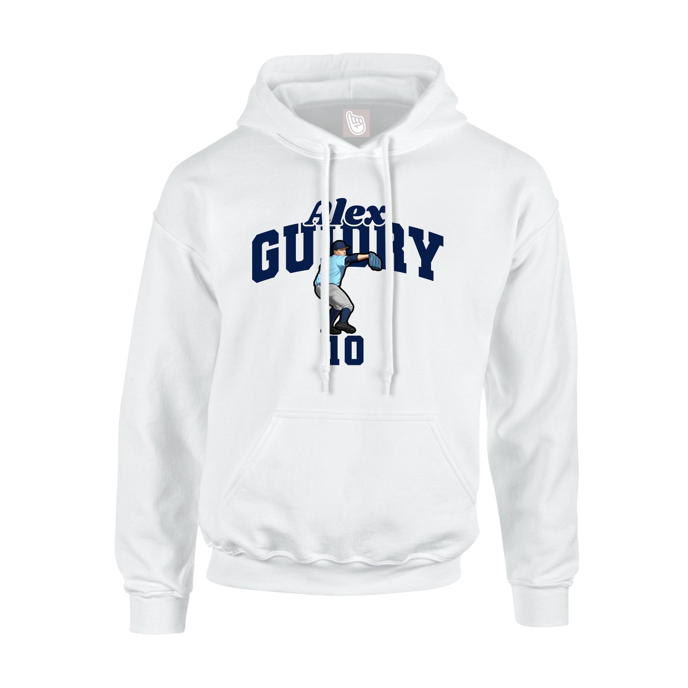 Youth Hoodie — Signature Arch in White