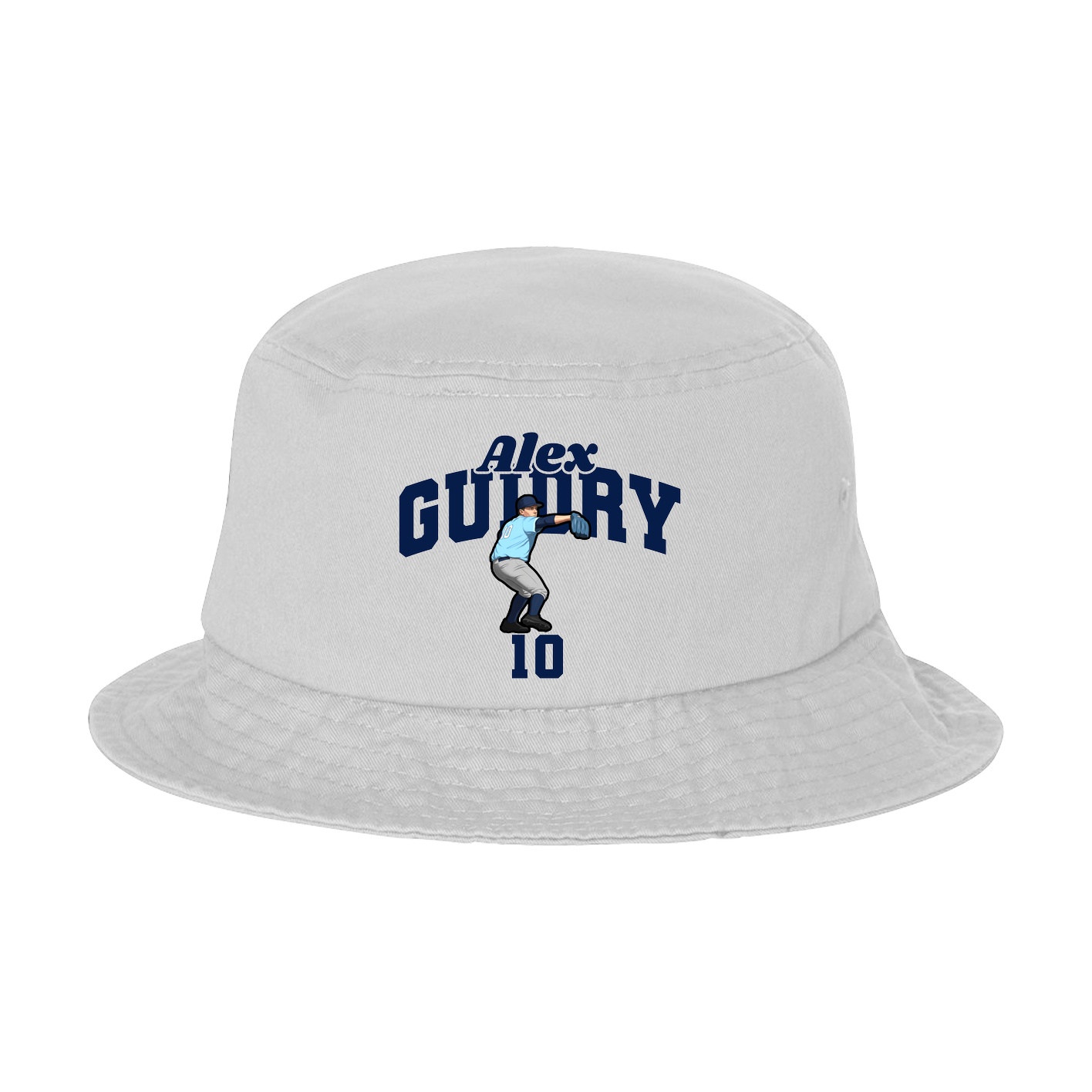Bucket Cap — Signature Arch in White