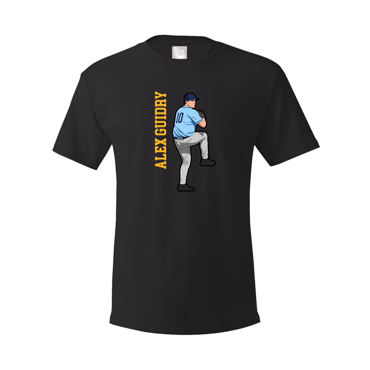 Youth Tee — Name Vertical in Black
