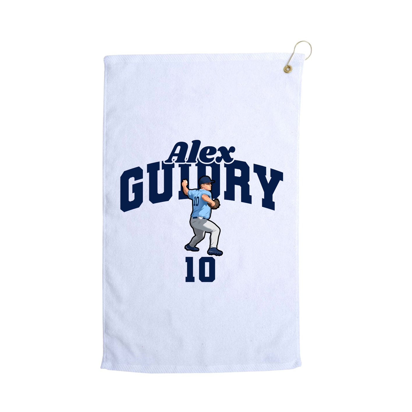 Golf Towel — Signature Arch in White
