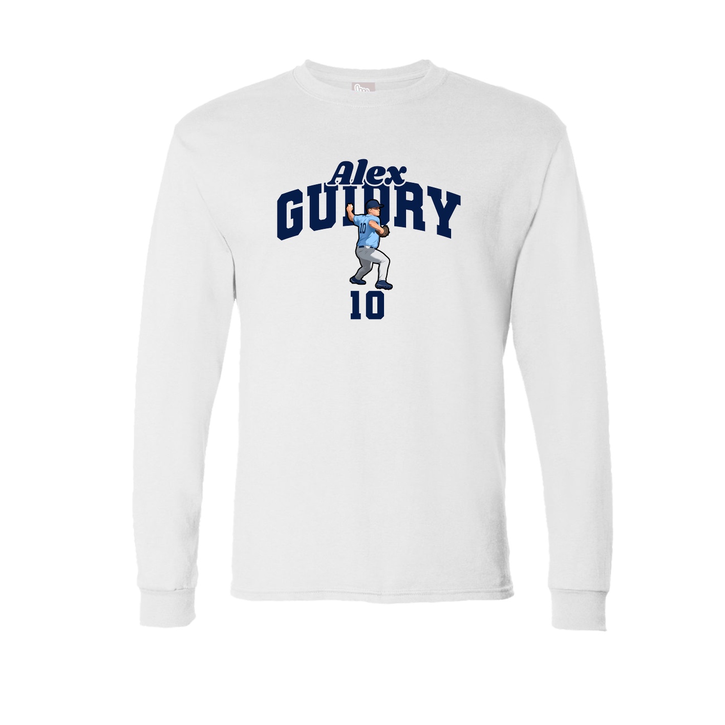 Long Sleeve Tee — Signature Arch in White
