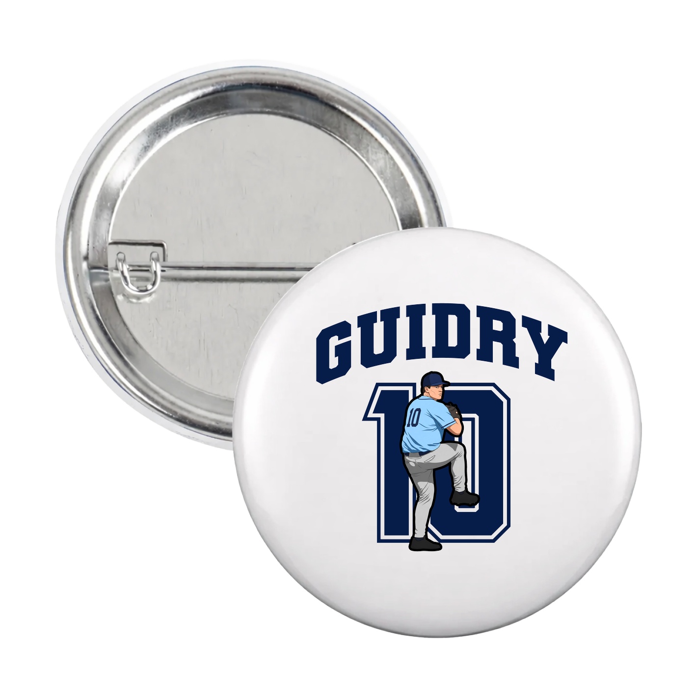 Game Day Button — Number in White