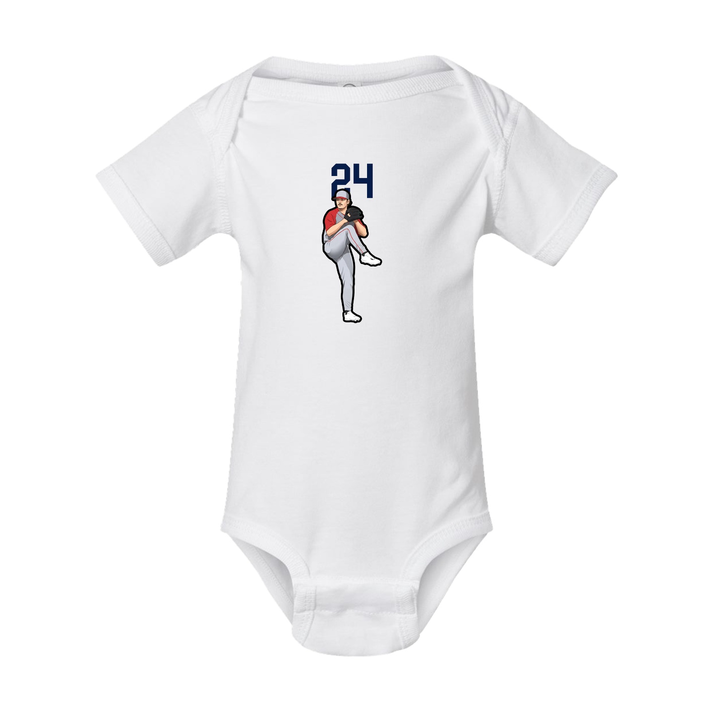 Baby Onesie — Number Top in White