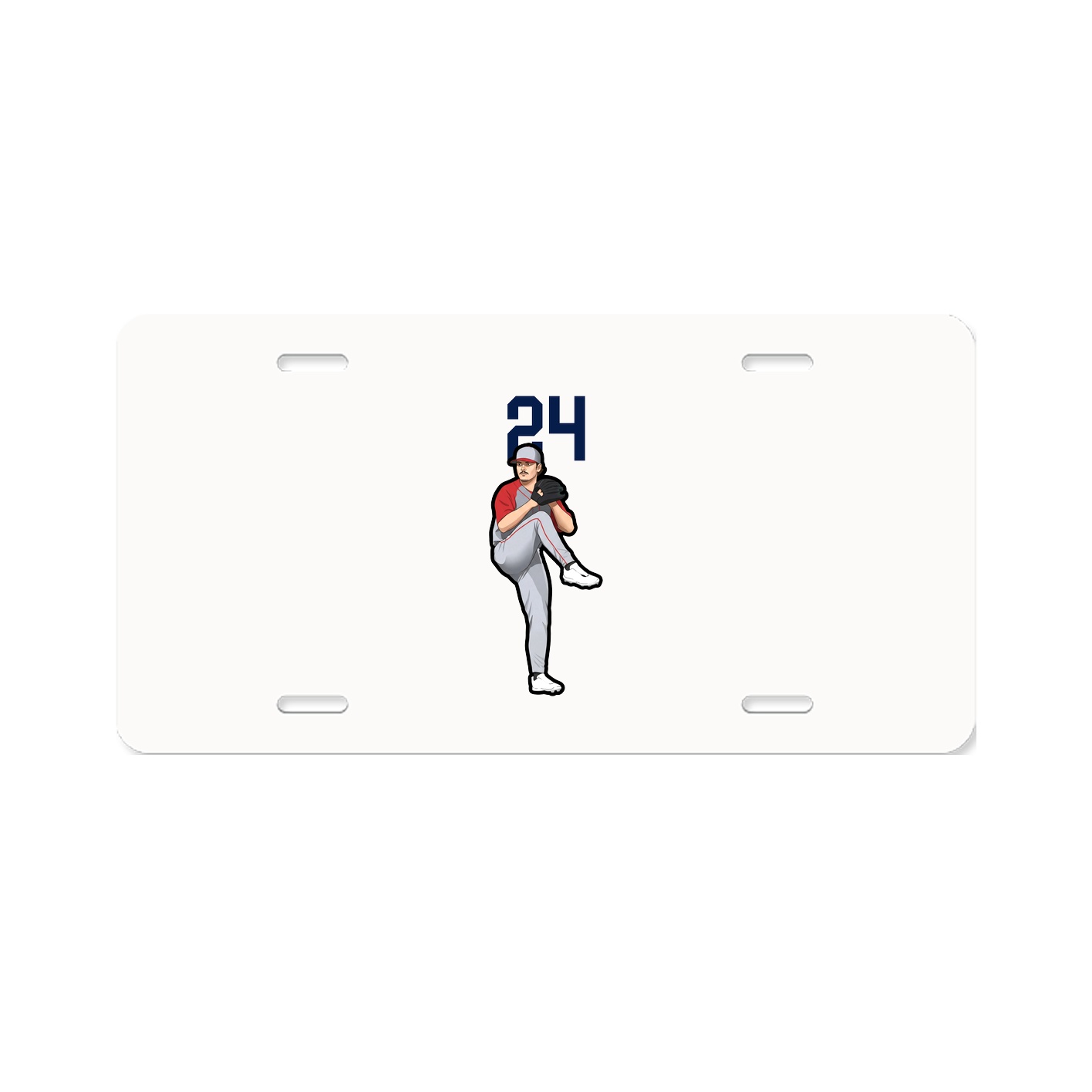 License Plate — Number Top in Classic