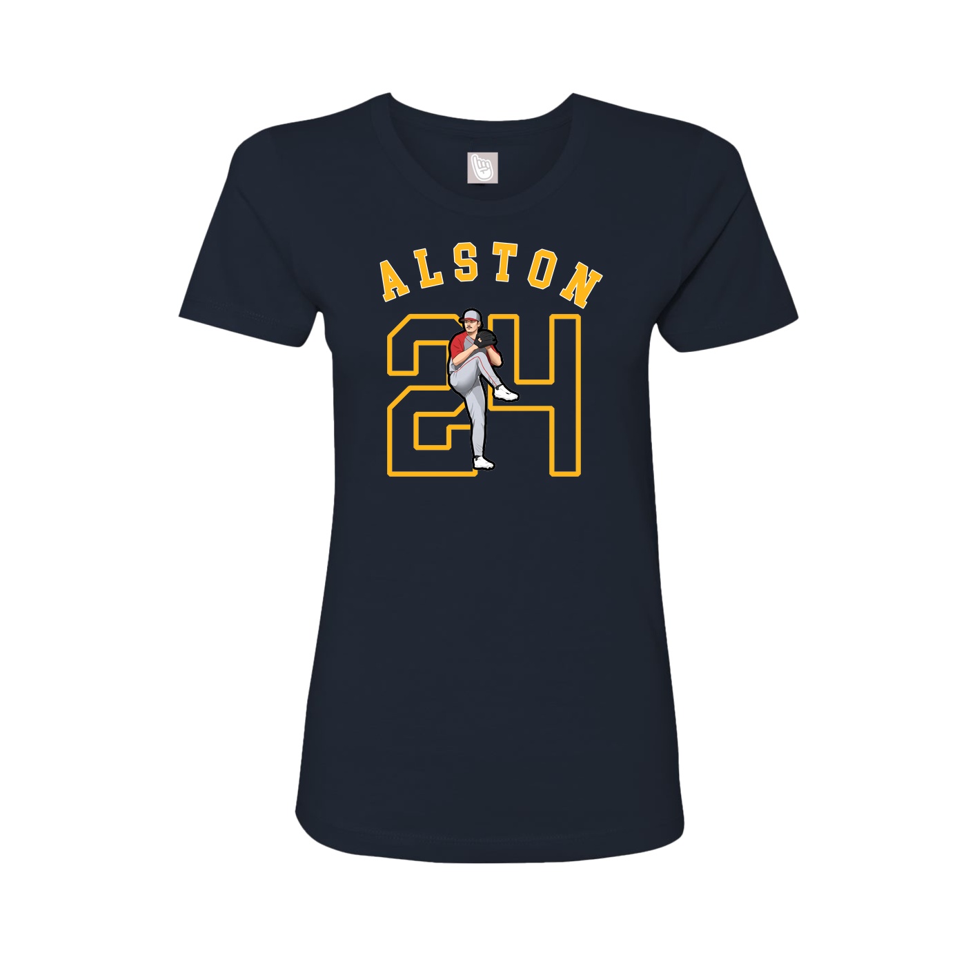 Fitted Women's Tee — Shirsey Arch in Navy