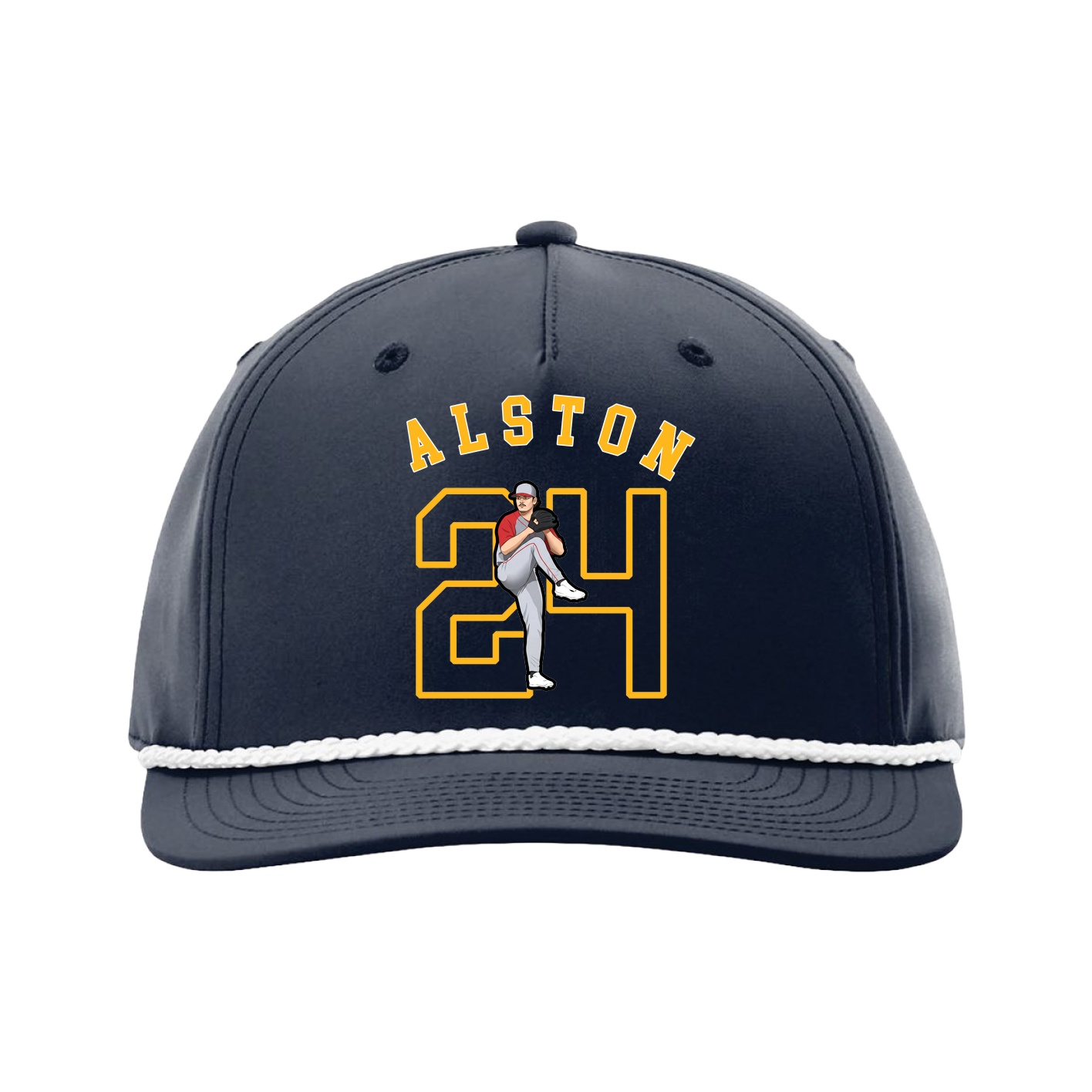 Five-Panel Classic Rope Cap — Shirsey Arch in Navy