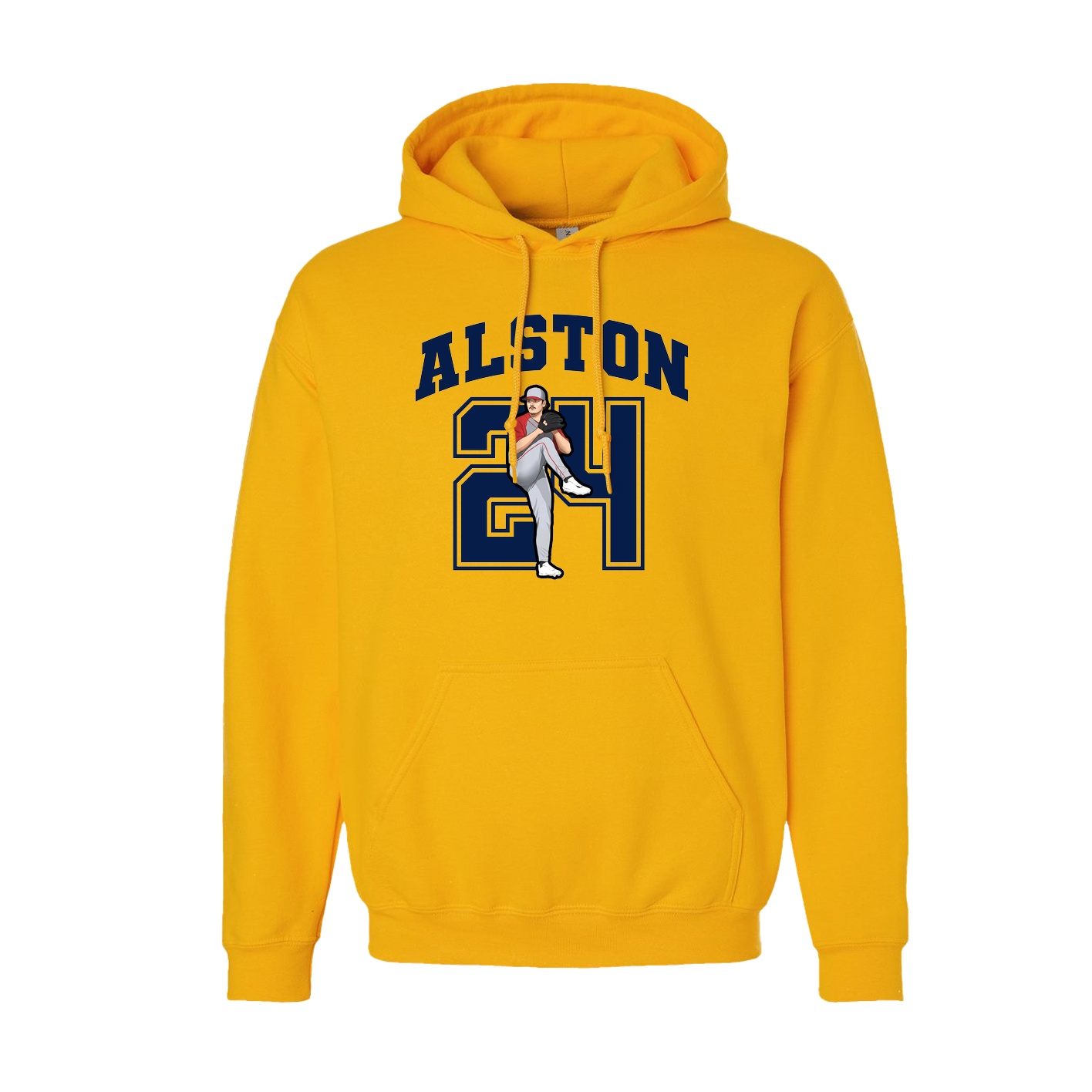 Hoodie — Number in Gold