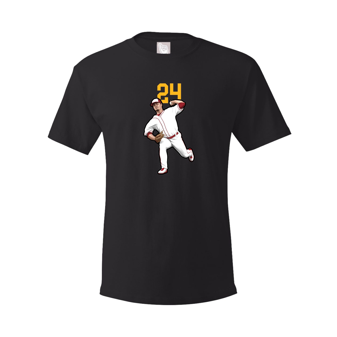 Youth Tee — Number Top in Black