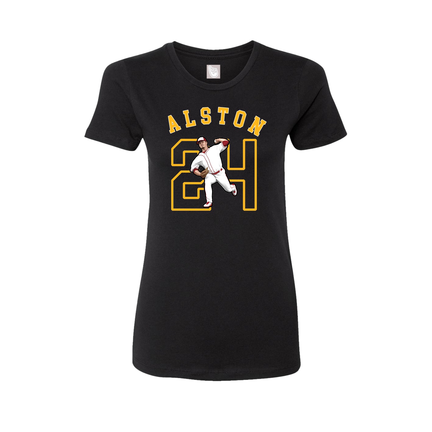 Fitted Women's Tee — Shirsey Arch in Black