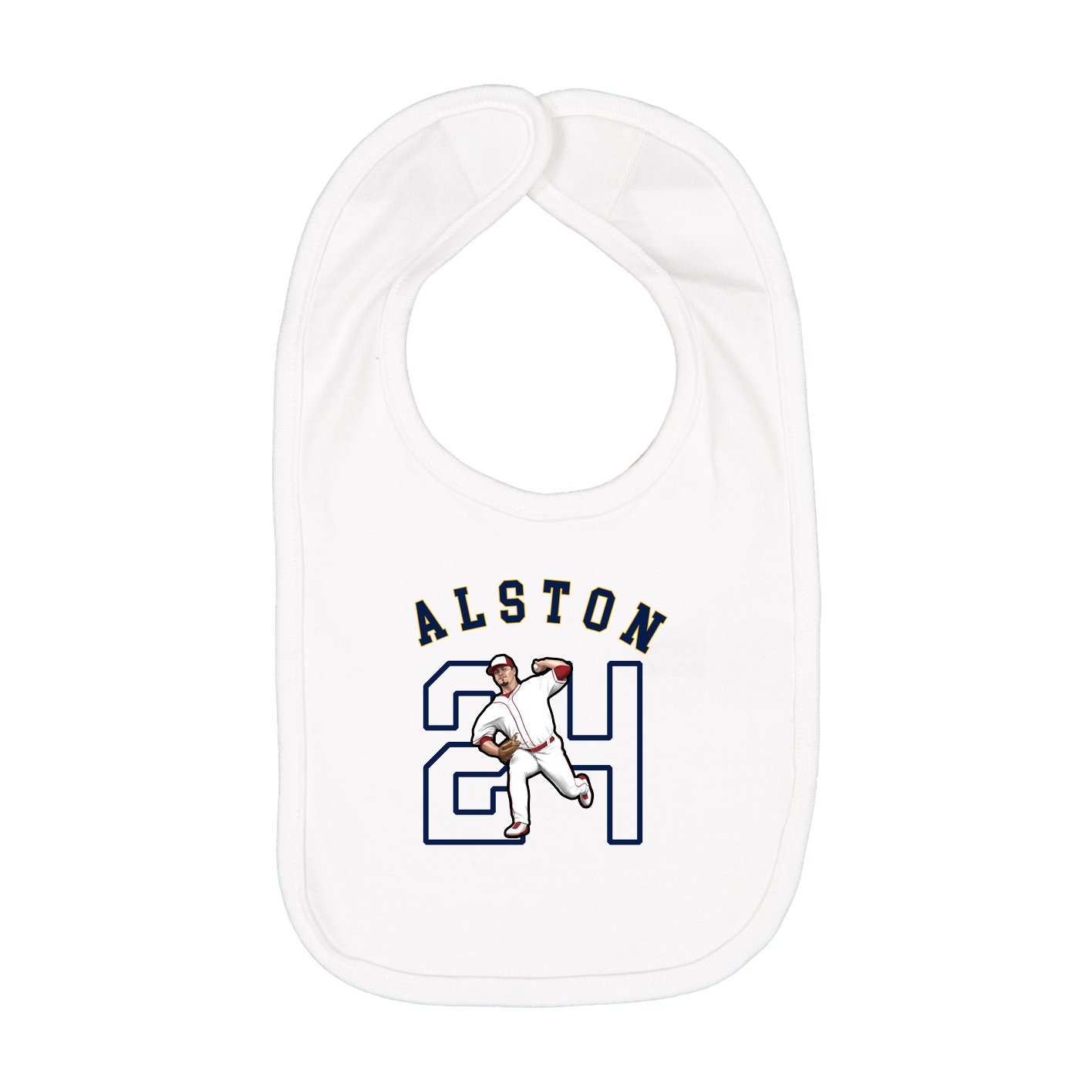 Infant Bib — Shirsey Arch in White