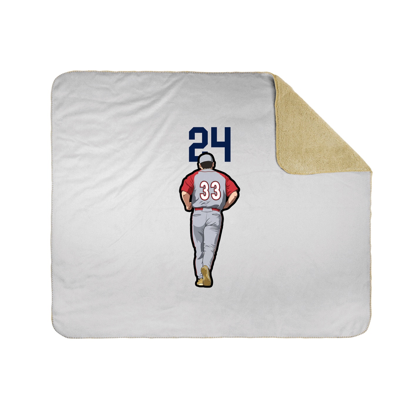 Throw Blanket — Number Top in White