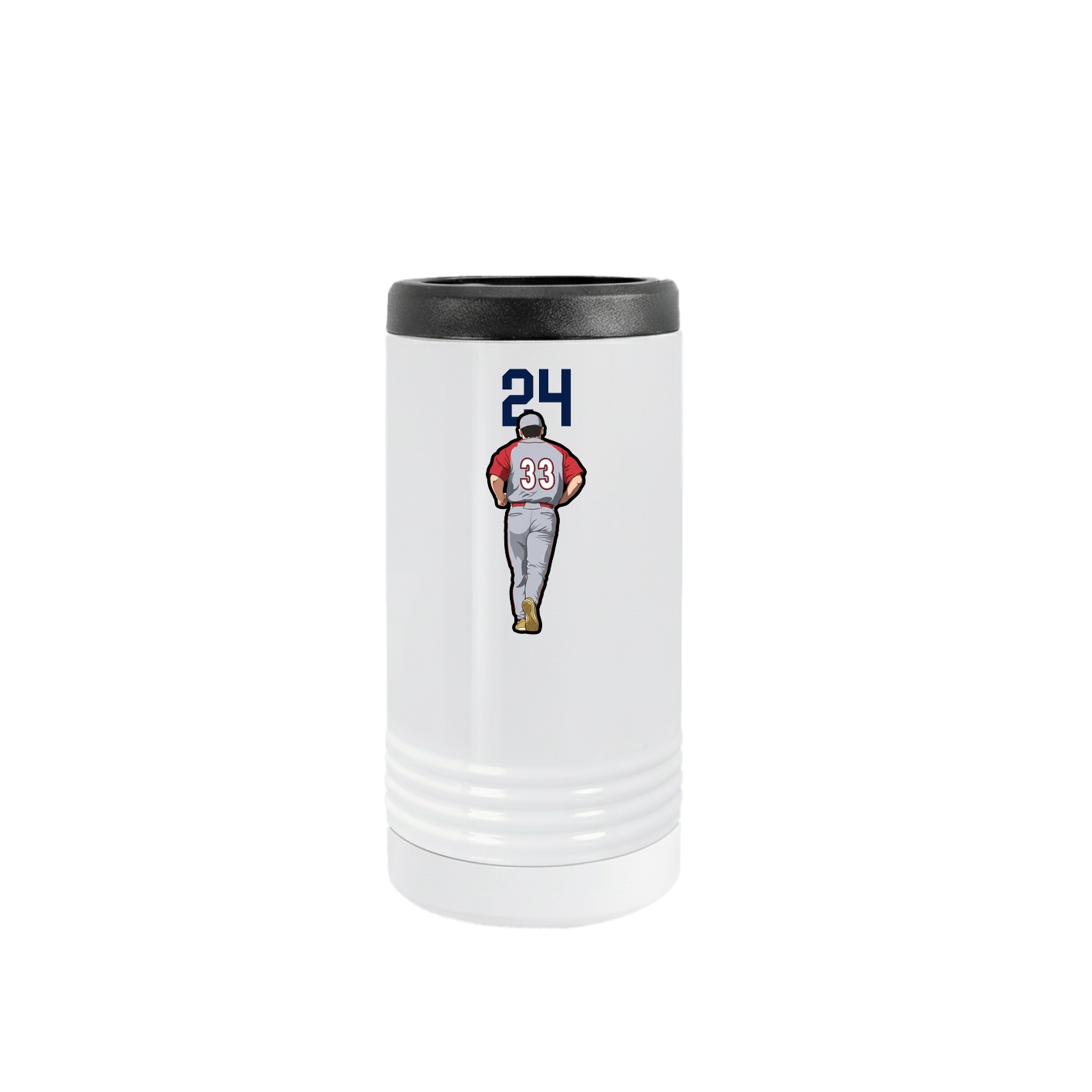 Slim Beverage Holder — Number Top in White