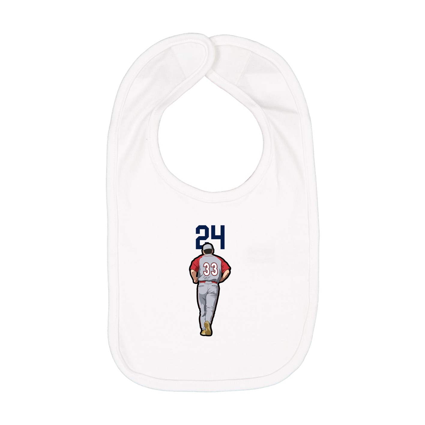 Infant Bib — Number Top in White