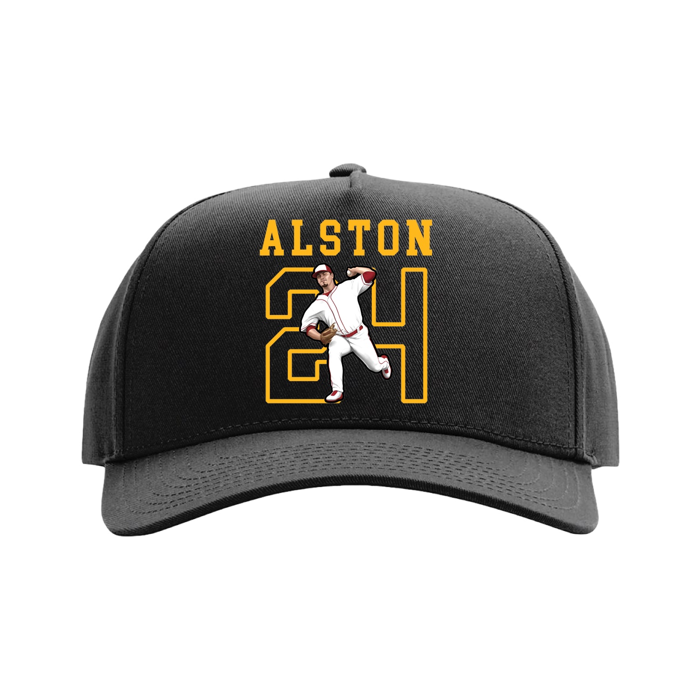Full Fabric Five-Panel Champ Cap — Shirsey in Black