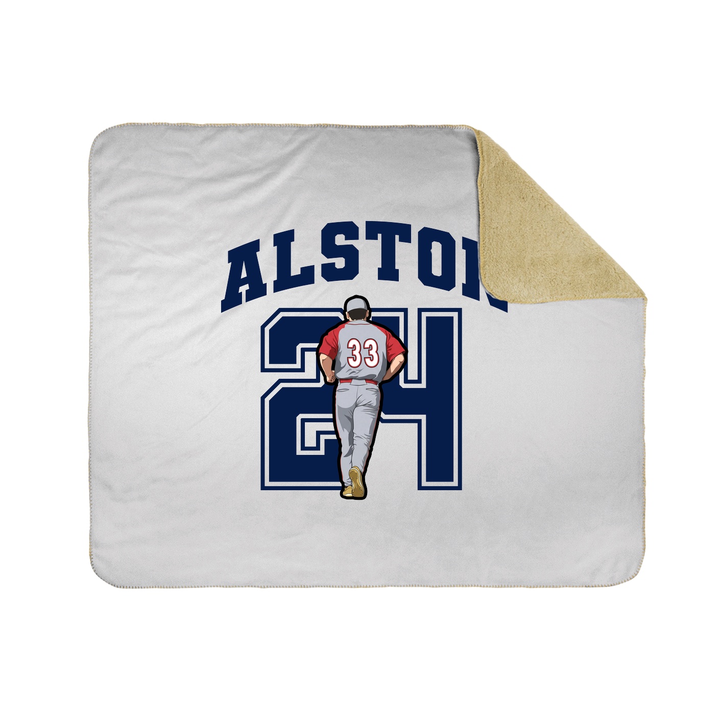 Throw Blanket — Number in White