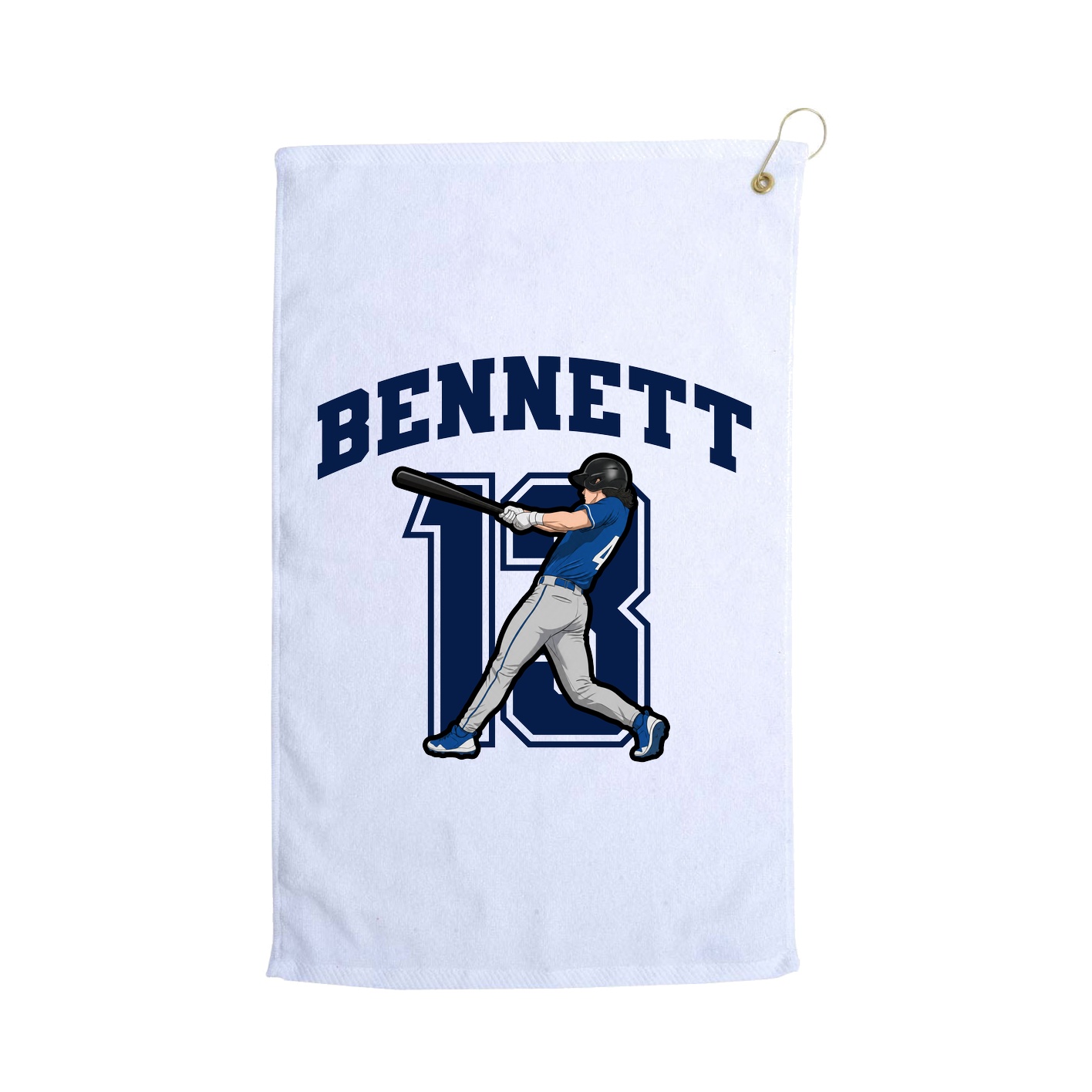 Golf Towel — Number in White