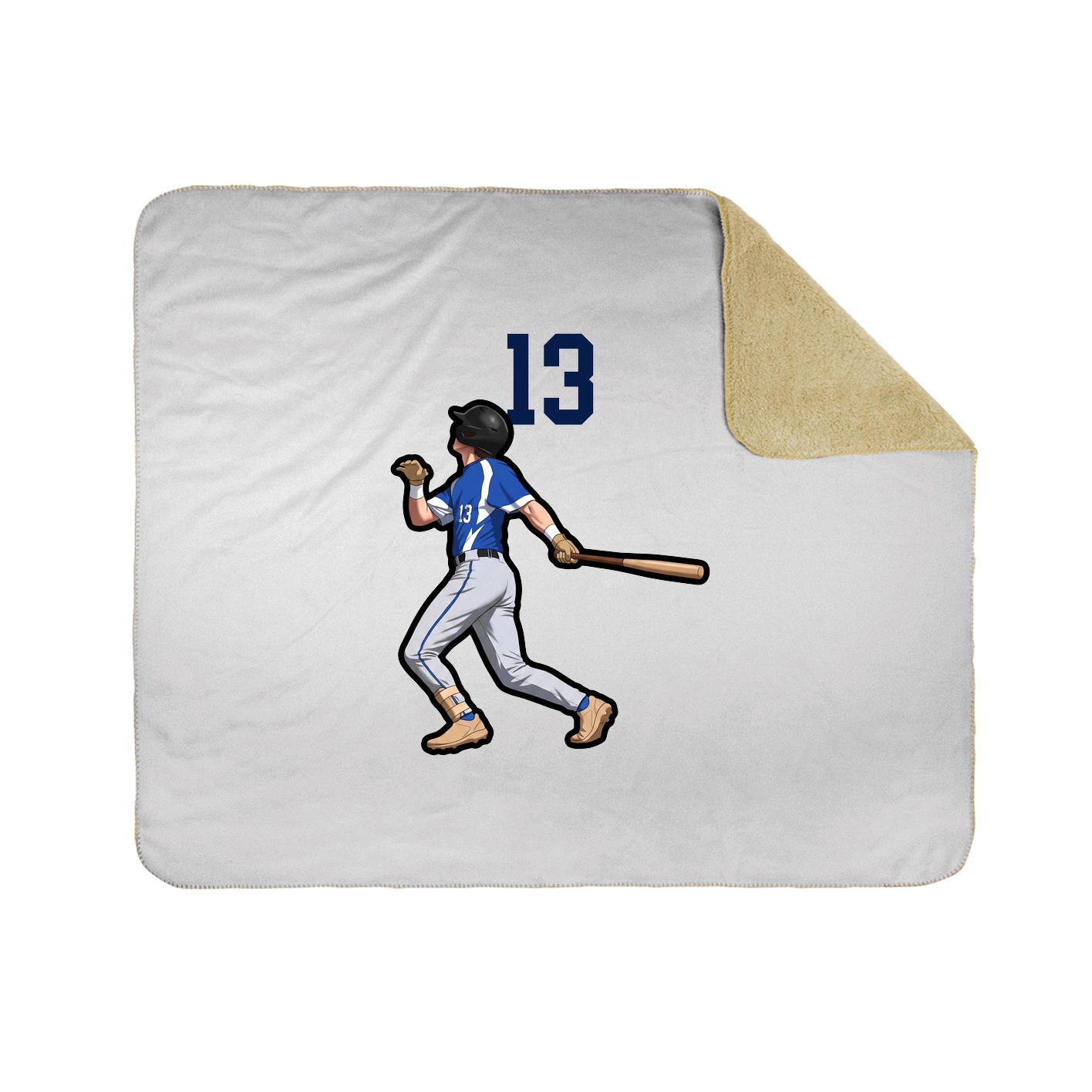 Throw Blanket — Number Top in White