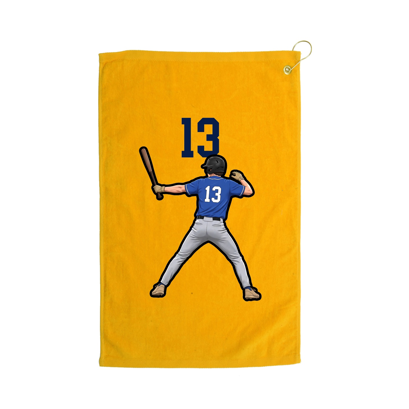 Golf Towel — Number Top in Gold