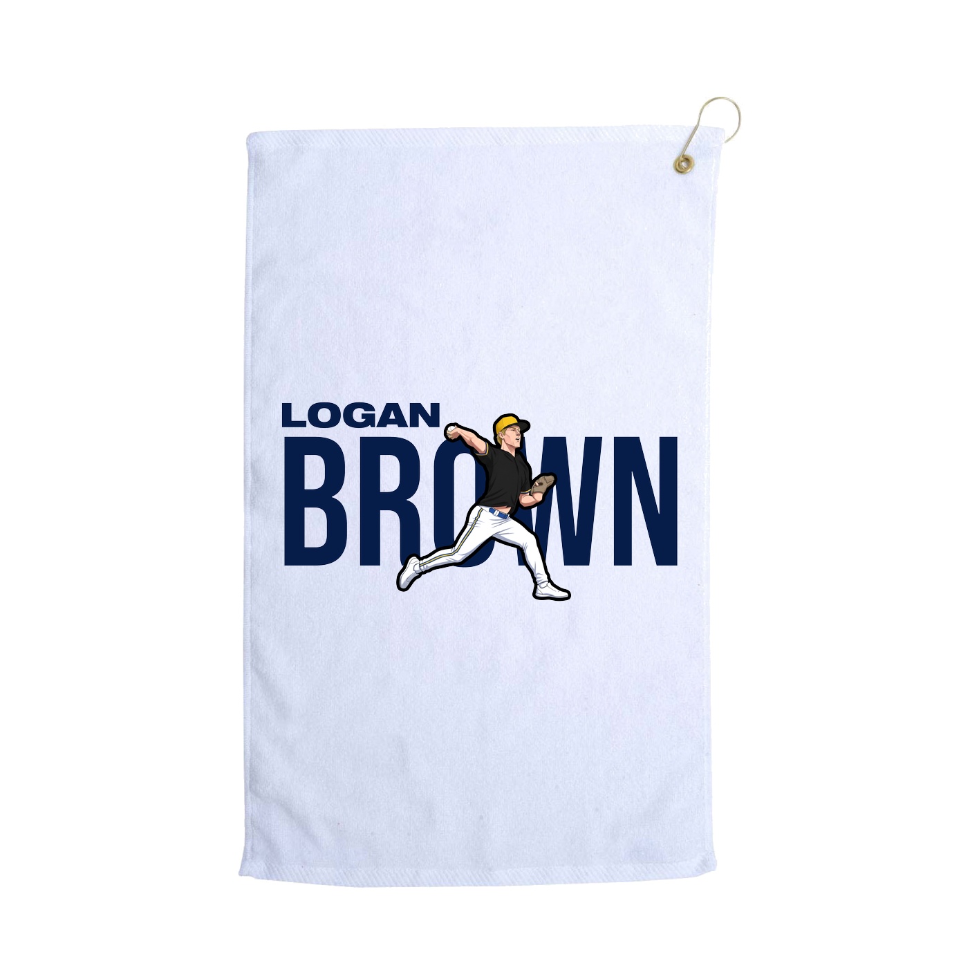 Golf Towel — Player Name in White