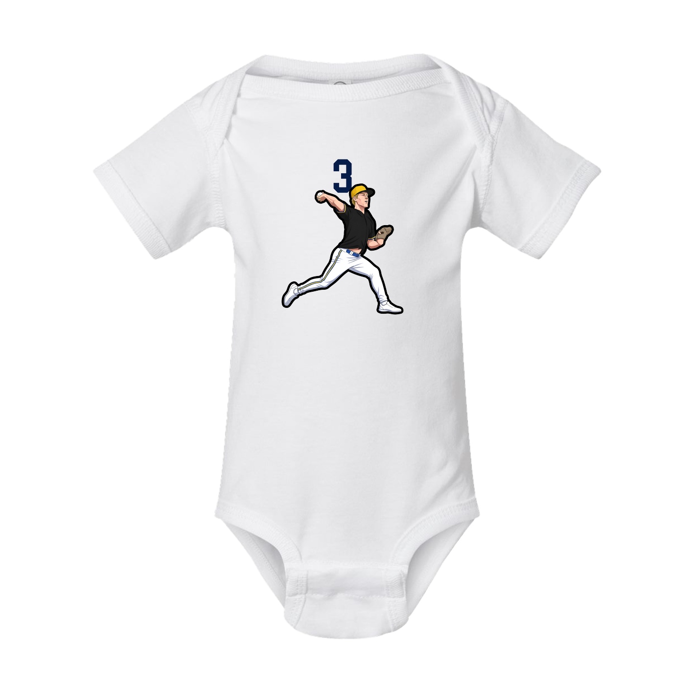 Baby Onesie — Number Top in White