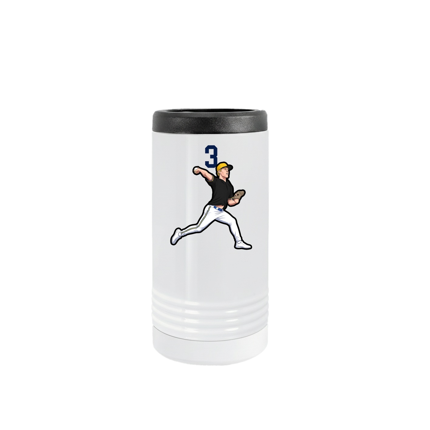 Slim Beverage Holder — Number Top in White