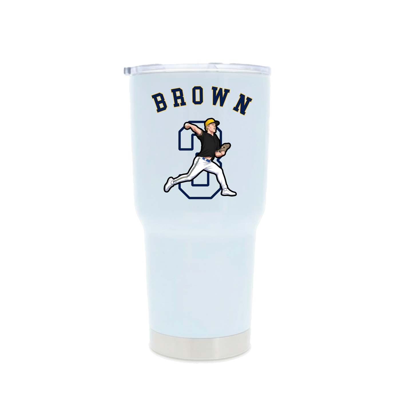 30oz Stainless Steel Tumbler — Shirsey Arch in White