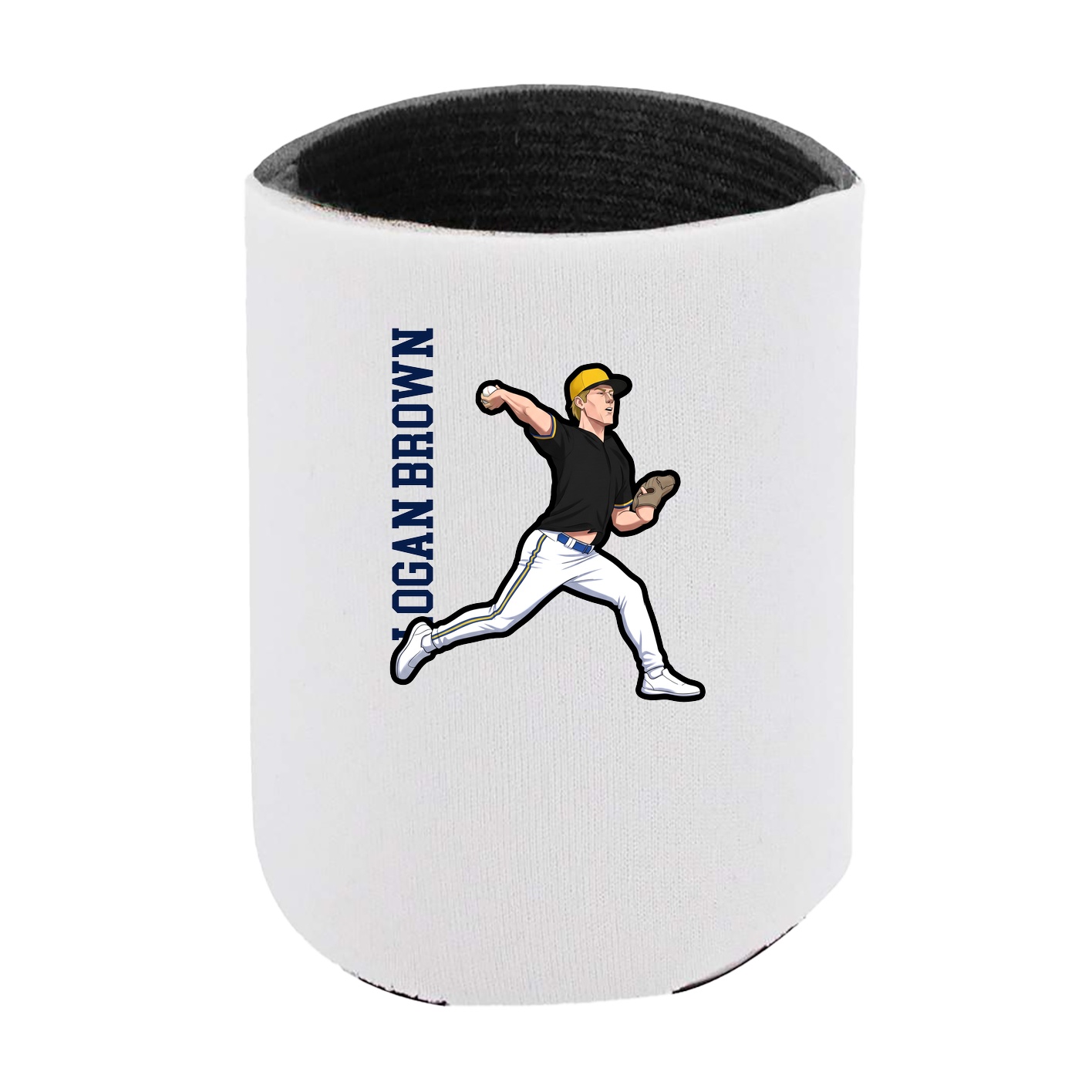 Can Holder — Name Vertical in White