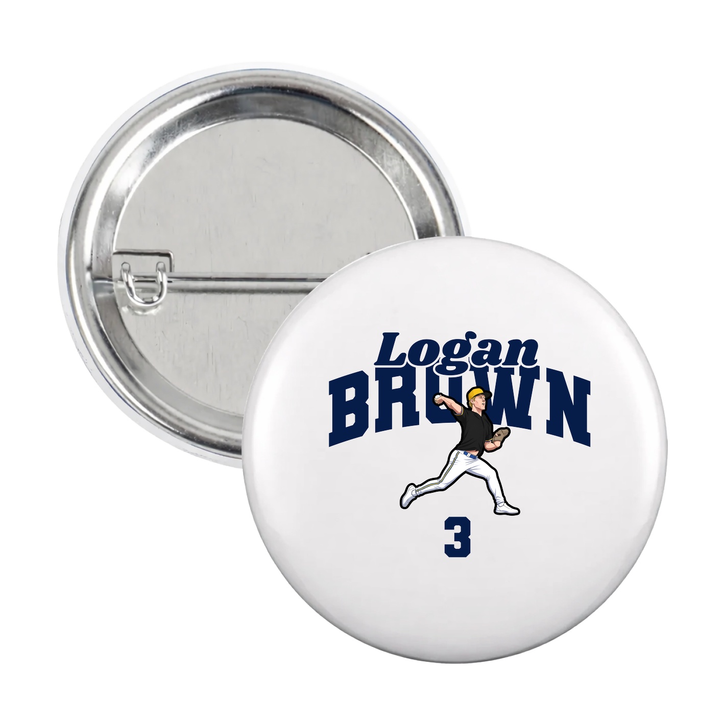 Game Day Button — Signature Arch in White