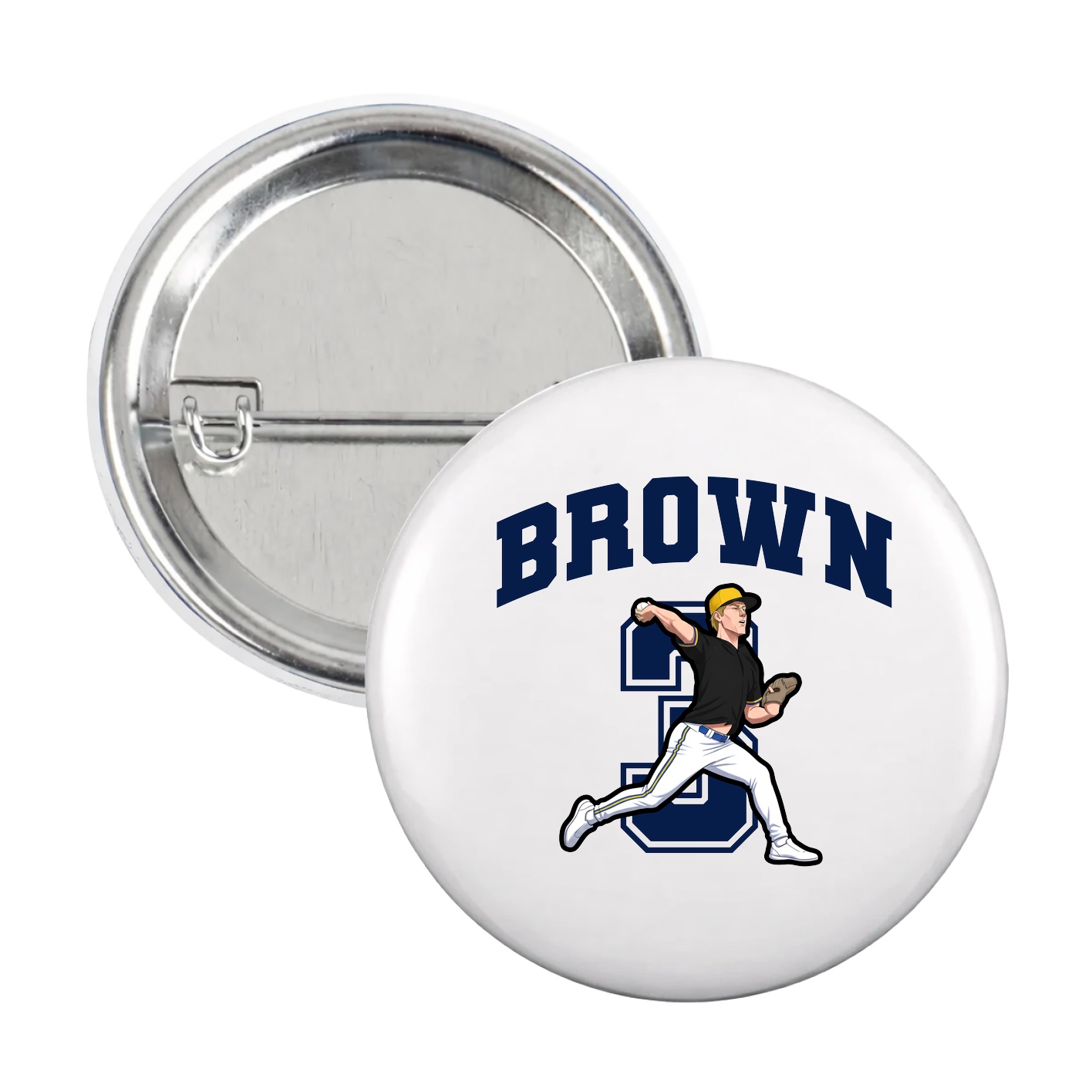 Game Day Button — Number in White