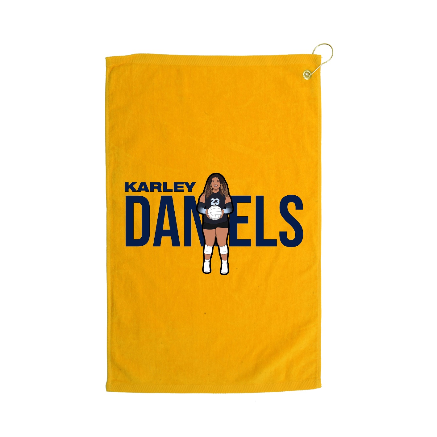Golf Towel — Player Name in Gold