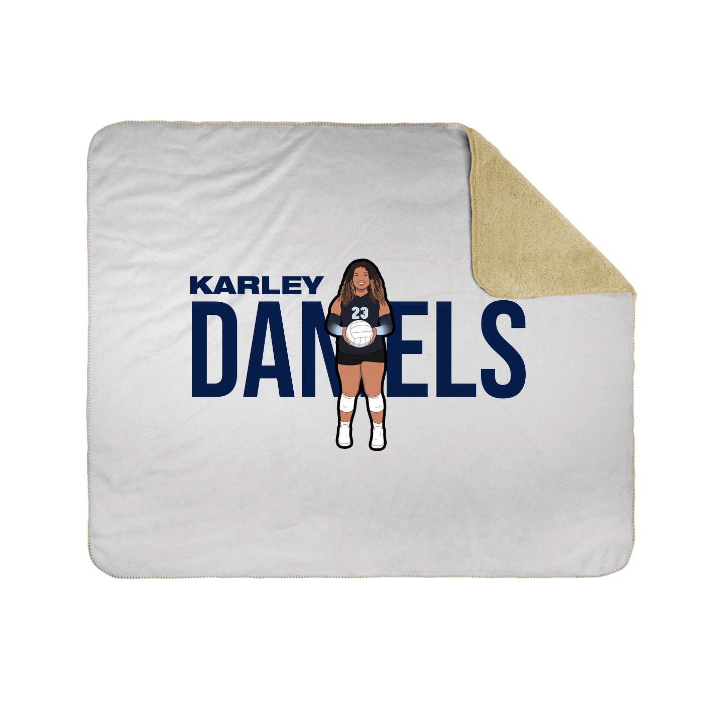 Throw Blanket — Player Name in White