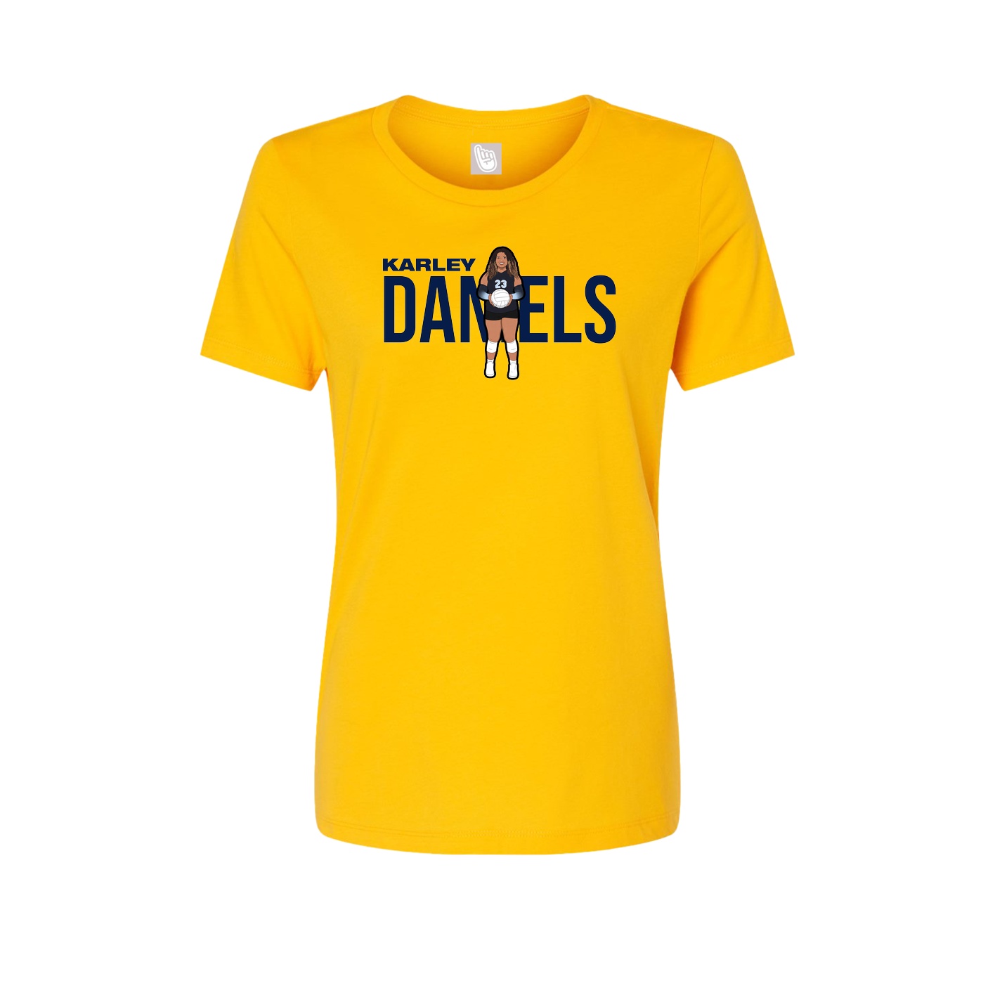 Fitted Women's Tee — Player Name in Gold