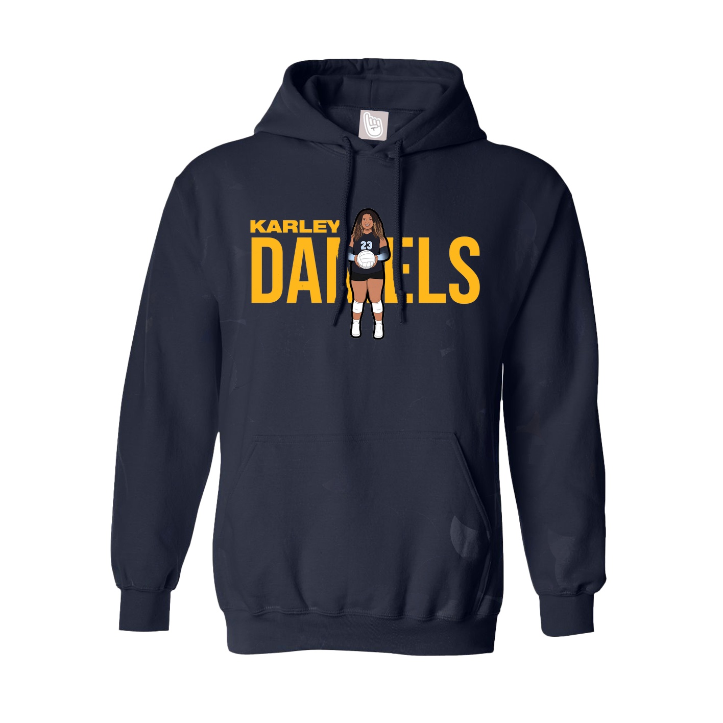 Hoodie — Player Name in Navy