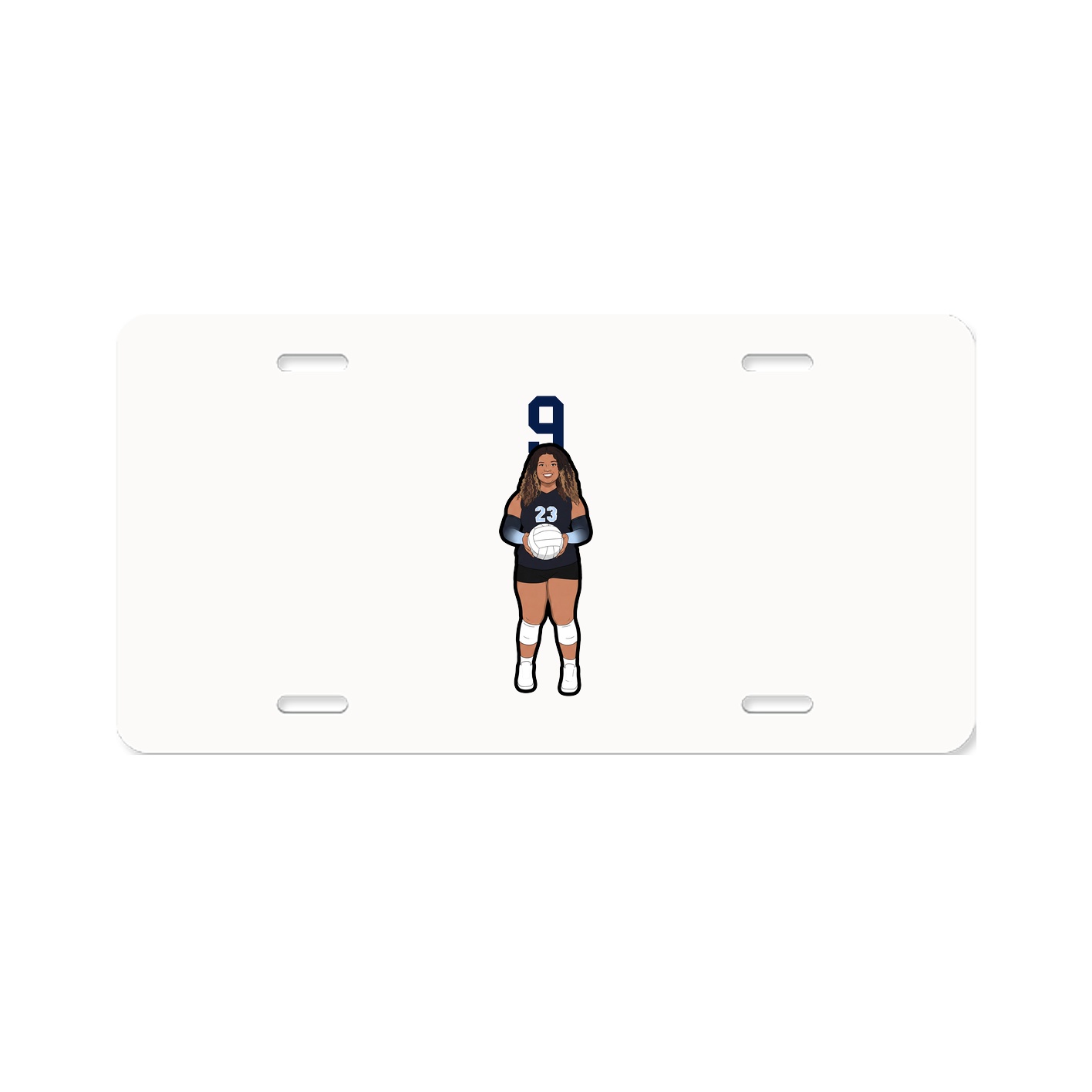 License Plate — Number Top in Classic