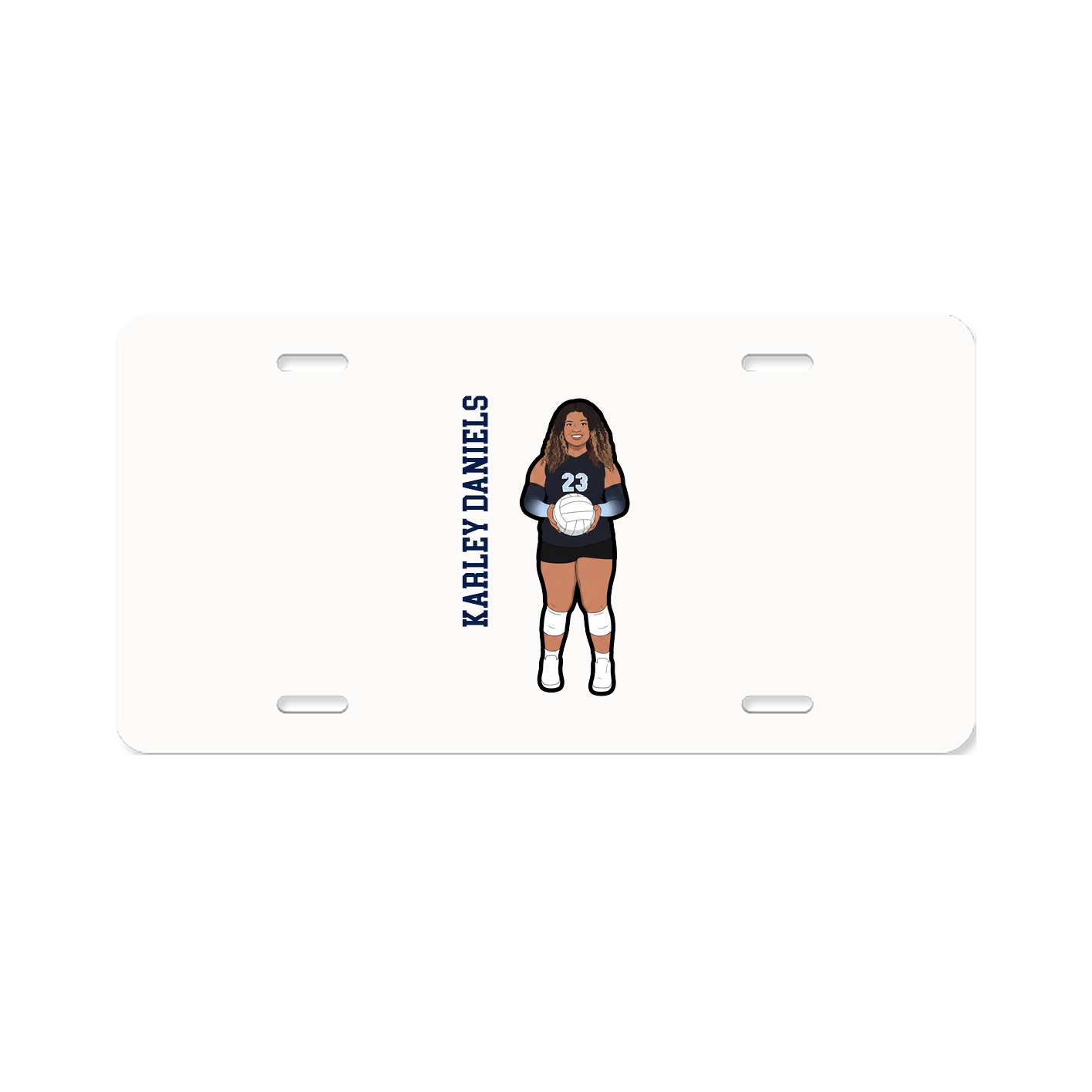 License Plate — Name Vertical in Classic